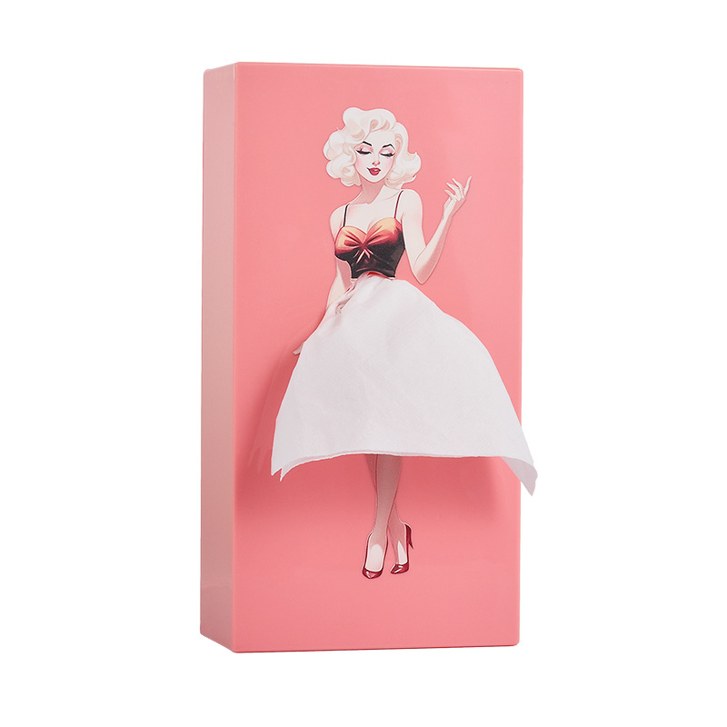 Flying skirt beauty tissue box desktop