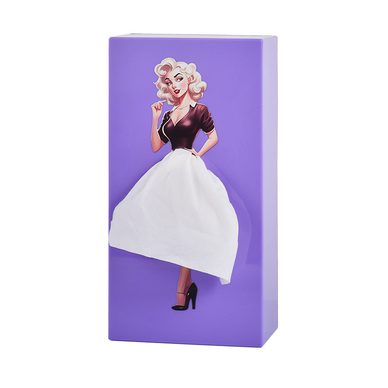 Flying skirt beauty tissue box desktop