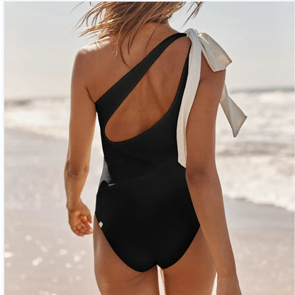 Summer Black Sexy One Piece Swimsuits Closed Women's Swimwear Push Up Swimming Wear Body Bathing Suit Beachwear Pool Bather 2024