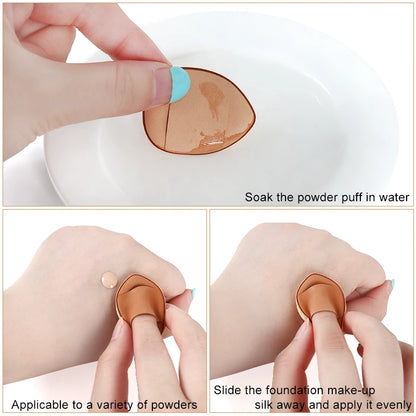 5/10/20 Pcs Mini Finger Sponge Puff For Makeup Foundation Powder Detail Face Concealer Cream Blend Cosmetic Sponges Accessories